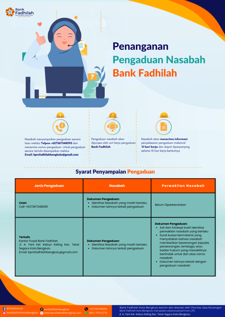 Alur Pengaduan Nasbah Bank Fadhilah
